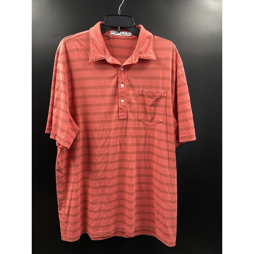 Criquet Polo Shirt Mens XL Pink Golf Pocket Pima Cotton Blend Short Sleeve